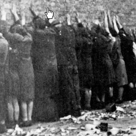 Polish citizens against the wall before ecexution