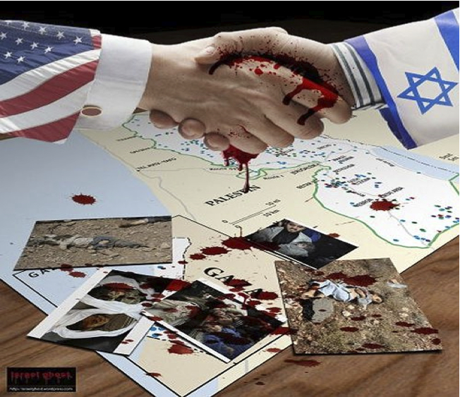 Bloody amero-israeli handshake
