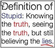 Definition of stupid