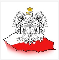 Orzel nad mapa Polski