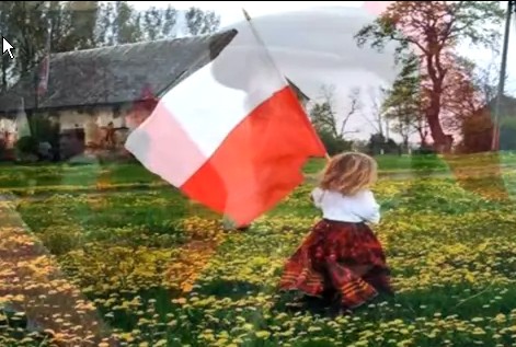 Dziewczynka z polska flaga