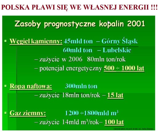 Polska plawi sie we wlasnej ehergii