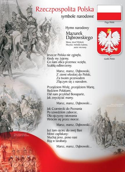 Symbole narodowe z hymnem