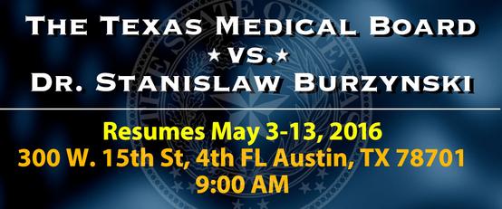 Texas Medical Board prosecutes Dr.Burzynski