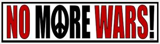 No more wars!