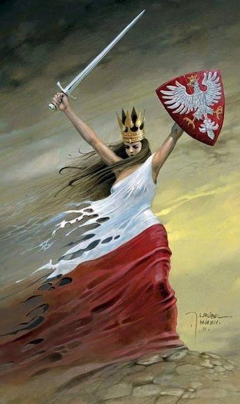 Polka walczaca mieczem