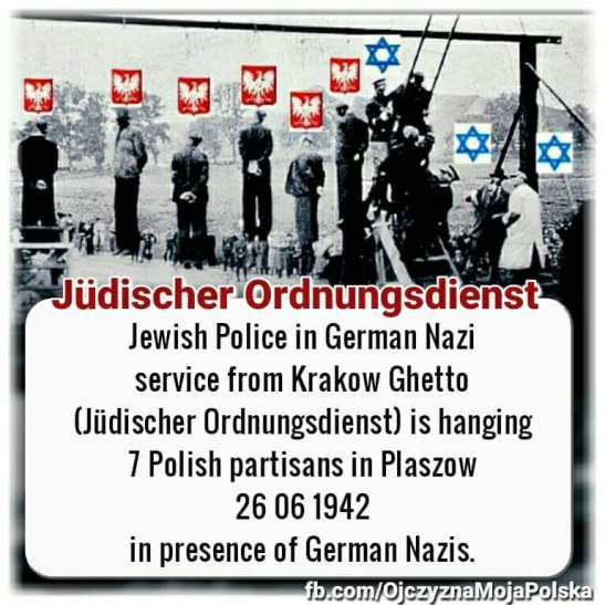 Jewish gestapo hangs Polish partisans