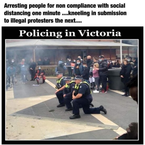 Police submissive to BLM